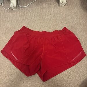 Women's Red Athletic Shorts Lululemon